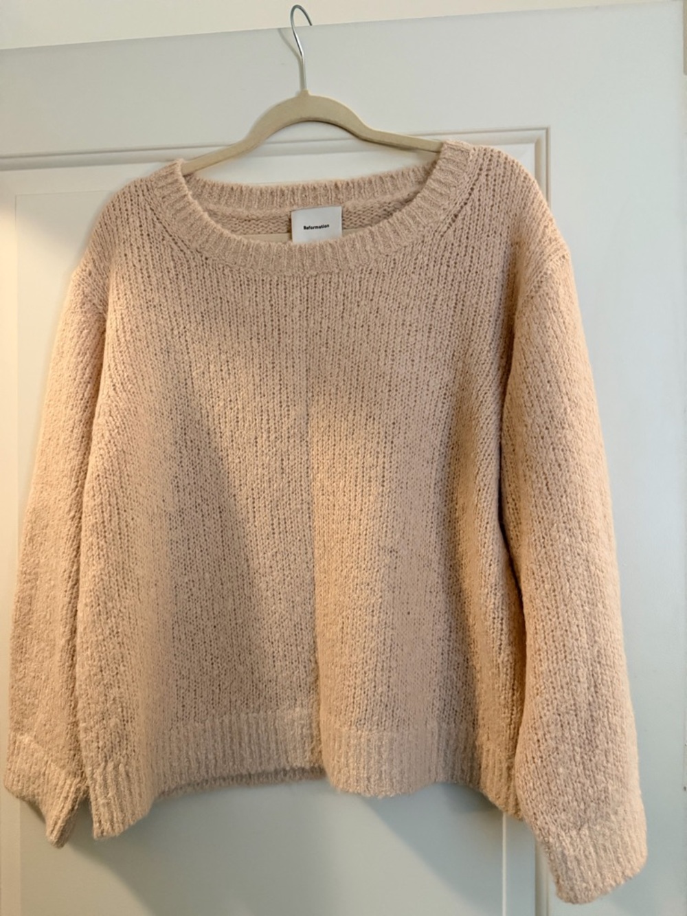 Reformation Cici Oversized Crewneck Sweater - Women's Scoop/Crew